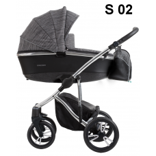 Бебешка количка 2в1 Bebetto - BRESSO Premium Class Silver