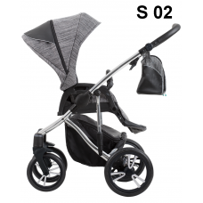 Бебешка количка 2в1 Bebetto - BRESSO Premium Class Silver