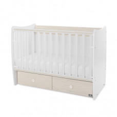 Трансформиращо се легло - Matrix, 60 х 120 cm, бяло и светъл дъб