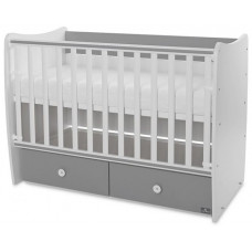 Трансформиращо се легло - Matrix, 60 х 120 cm, бяло и сиво