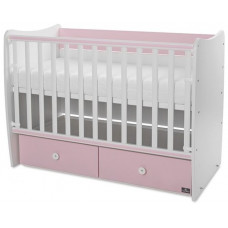 Трансформиращо се легло - Matrix, 60 х 120 cm, бяло и розово