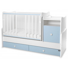 Трансформиращо се детско легло - Trend Plus, бяло и Baby Blue
