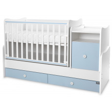 Трансформиращо се детско легло - Trend Plus, бяло и Baby Blue