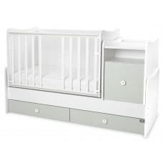 Трансформиращо се детско легло - Trend Plus, бяло и Milky - Зелено