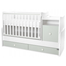 Трансформиращо се детско легло - Trend Plus, бяло и Milky - Зелено