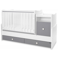 Трансформиращо се детско легло - Trend Plus, бяло и Stone Grey