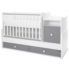 Трансформиращо се детско легло - Trend Plus, бяло и Stone Grey