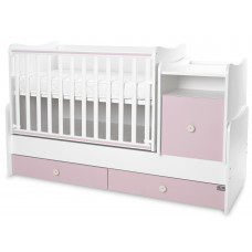 Трансформиращо се детско легло - Trend Plus, бяло и Orchid Pink