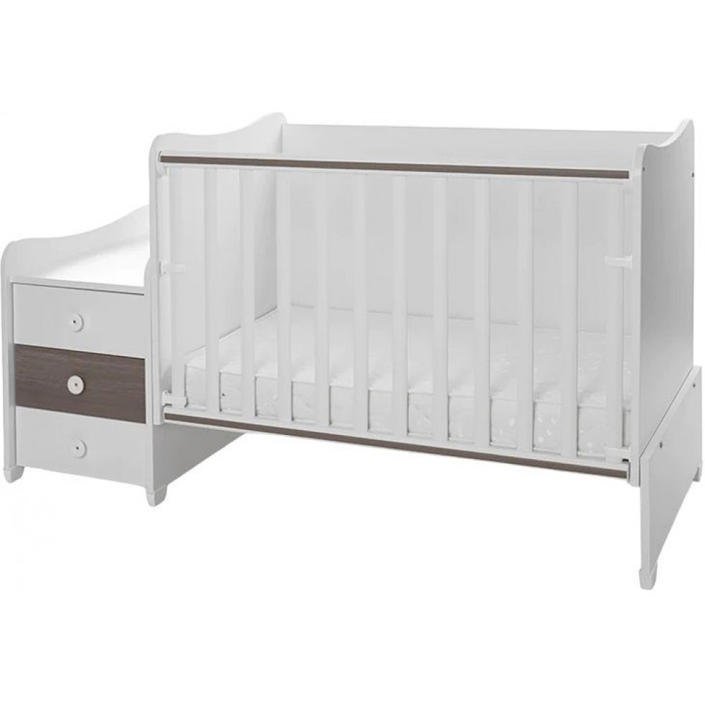 Легло - Maxi Plus, 70х160 cm, бяло/кафе