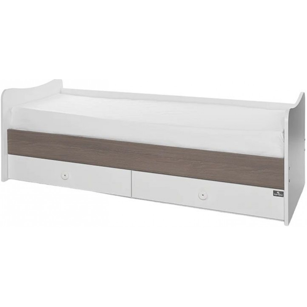 Легло - Maxi Plus, 70х160 cm, бяло/кафе