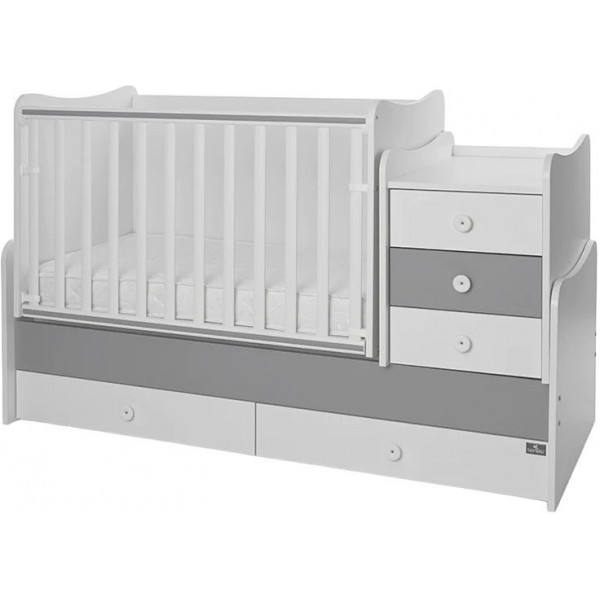 Легло - Maxi Plus, 70х160 cm, бяло/stone grey