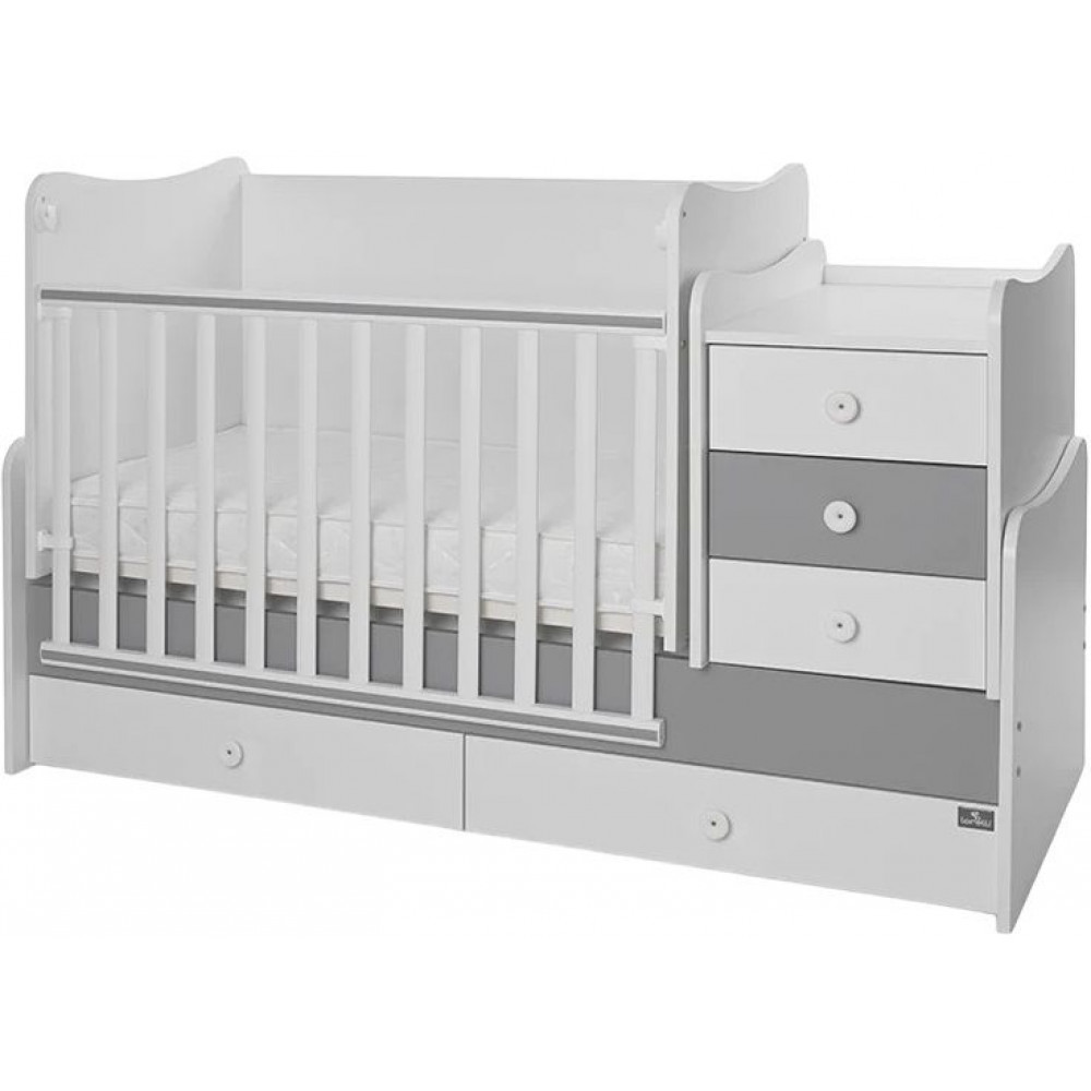 Легло - Maxi Plus, 70х160 cm, бяло/stone grey